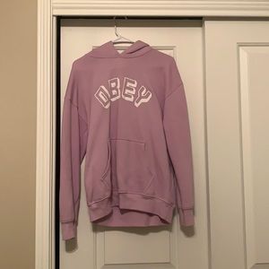 OBEY Worldwide Lilac Hoodie; Size L